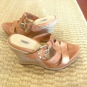 UGG Wedge Espadrilles Nude
